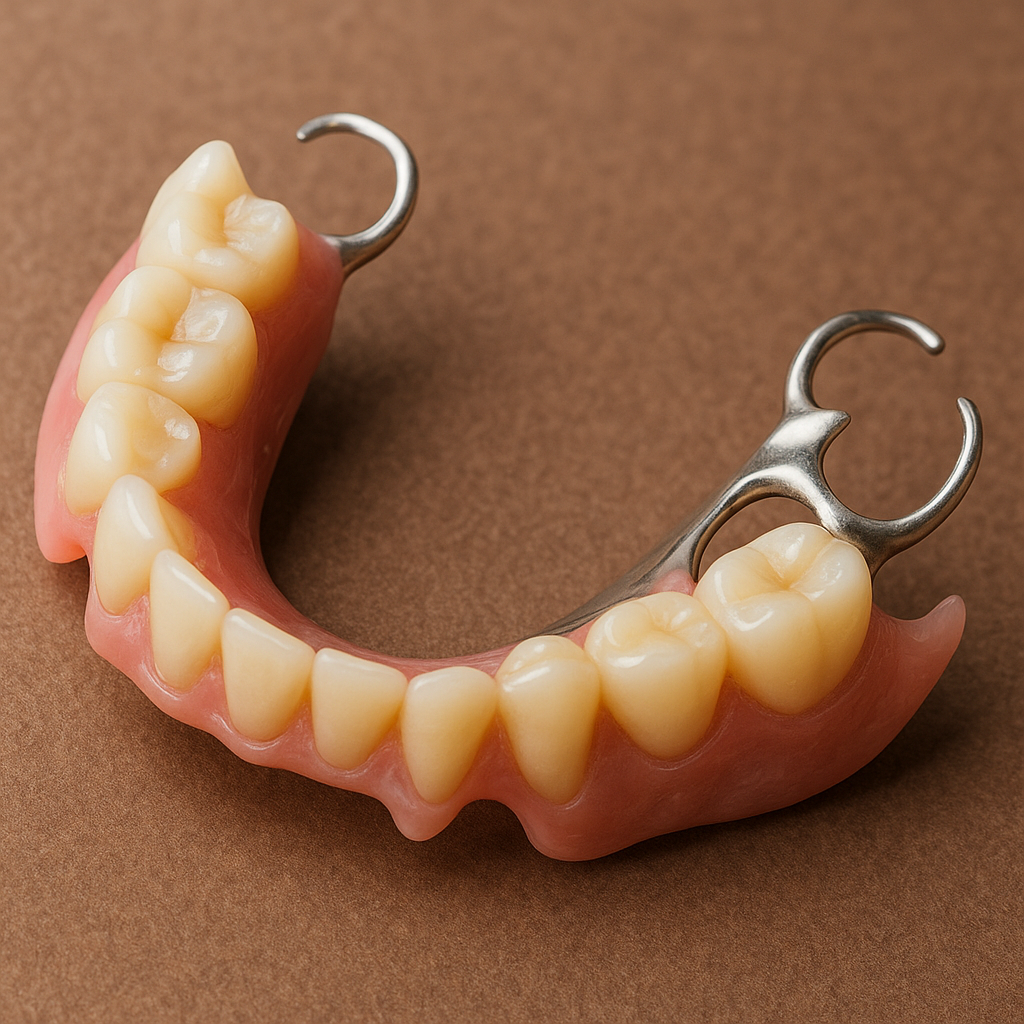 An example of a prosthetic partial denture